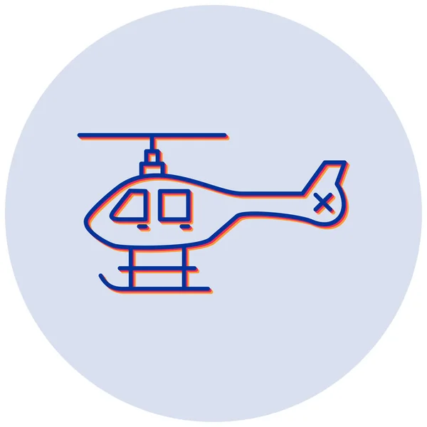Helikopter Web Icoon Eenvoudige Illustratie — Stockvector