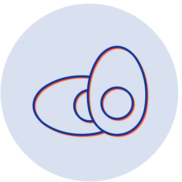 Huevo Cocido Icono Web Ilustración Simple — Vector de stock