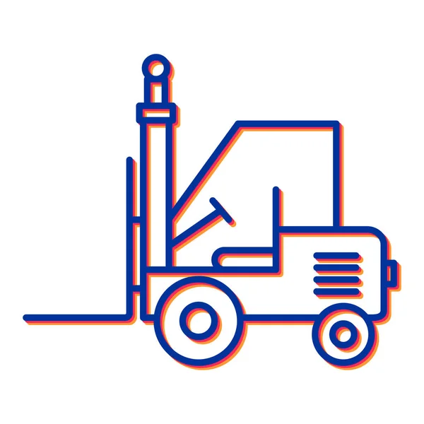 Іконка Вантажівки Навантажувача Векторний Дизайн Ілюстрації — стоковий вектор