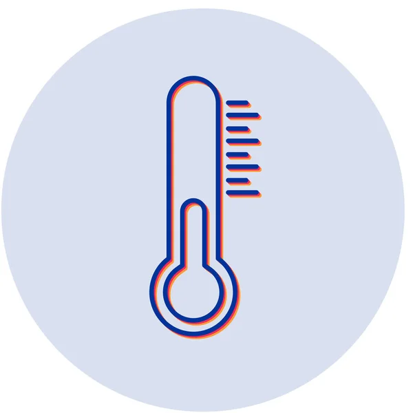 Termometer Webb Ikon Enkel Design — Stock vektor