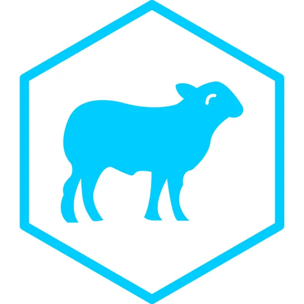Illustration Vectorielle Une Icône Mouton — Image vectorielle