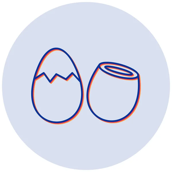 Velikonoční Vajíčka Jednoduchá Ilustrace — Stockový vektor