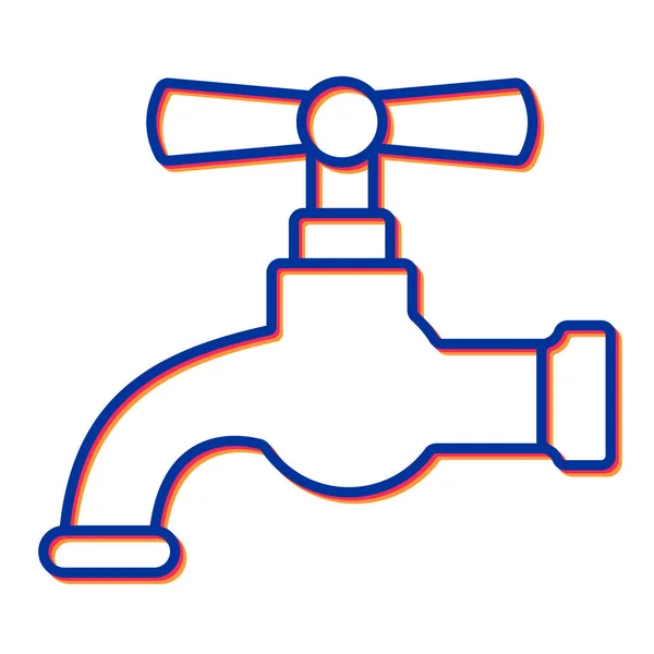 Vektor Illustration Des Modernen Wasserpumpen Symbols Auf Weißem Hintergrund — Stockvektor