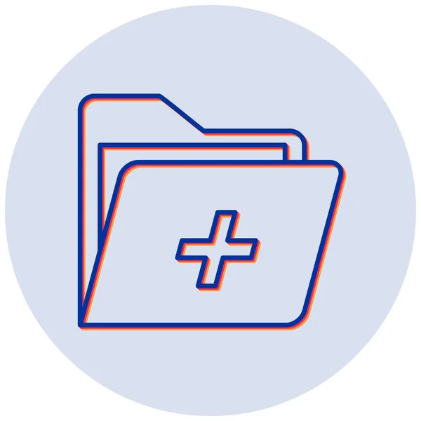 Medical Folder Web Icon Simple Illustration — Vettoriale Stock