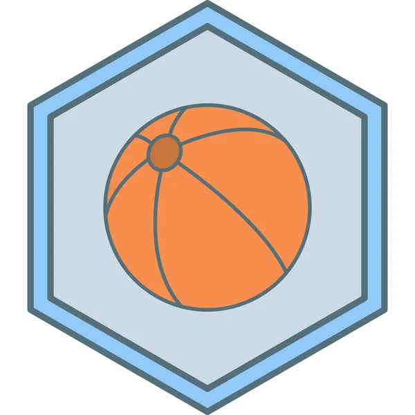 Illustration Vectorielle Icône Balle Basket — Image vectorielle