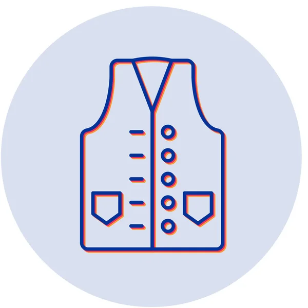 Vector Illustration Vest Icon — Stockvektor