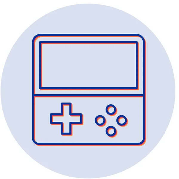Consola Juegos Icono Vector Ilustración — Vector de stock