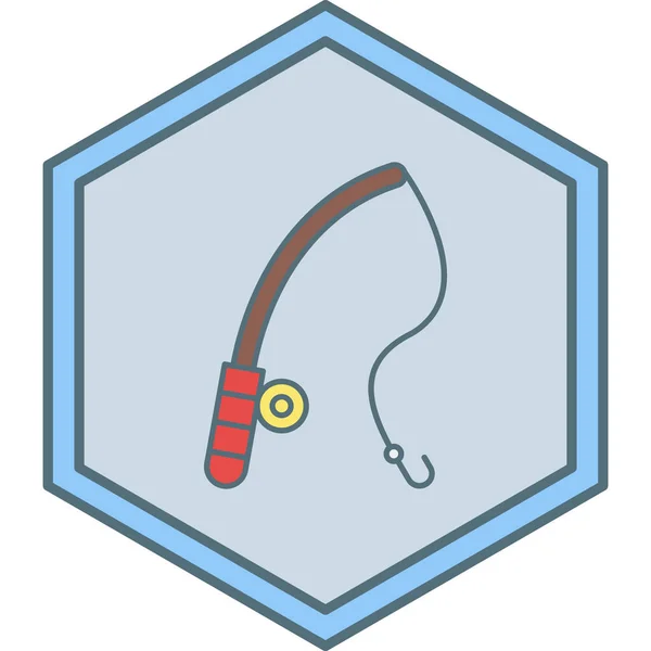 Векторная Иллюстрация Значка Рыболовного Крюка — стоковый вектор