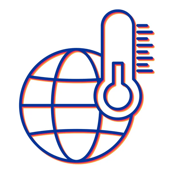Globe Thermometer Web Icon Simple Design — Stock vektor