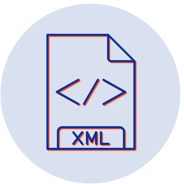Xml File Format Icon Vector Illustration — Stock Vector