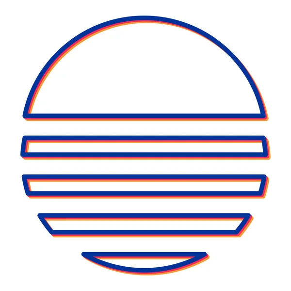 Vector Illustration Burger Icon — Stock Vector