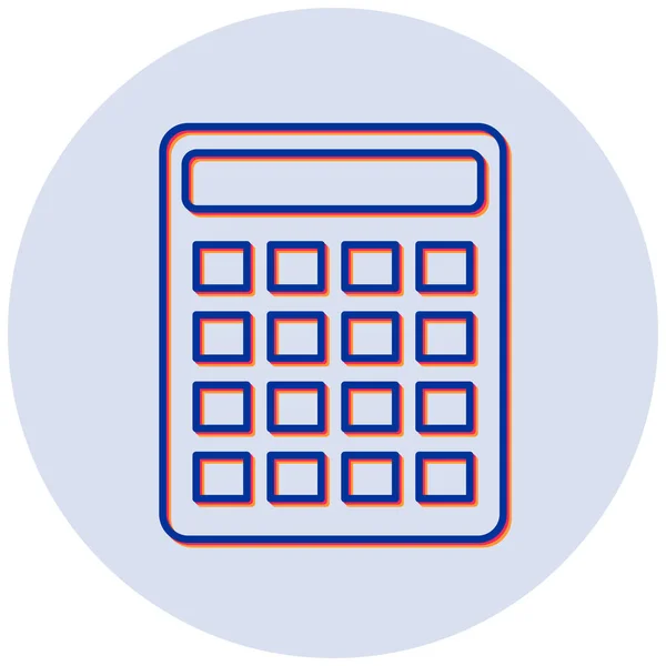 Taschenrechner Web Symbol Einfache Illustration — Stockvektor