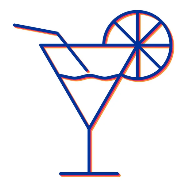 Een Cocktail Web Icoon Eenvoudige Illustratie — Stockvector