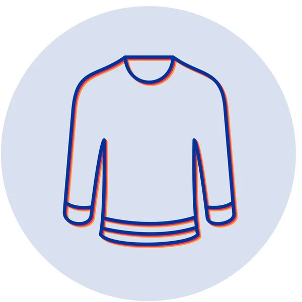 Illustration Vectorielle Icône Chemise Hockey — Image vectorielle