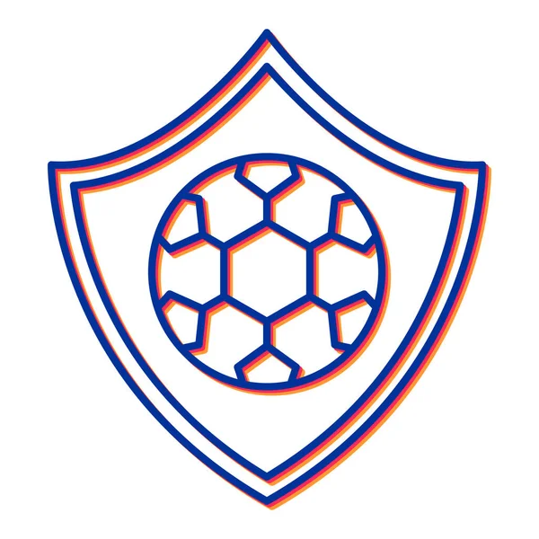 Insignia Fútbol Icono Vector Ilustración Diseño — Archivo Imágenes Vectoriales