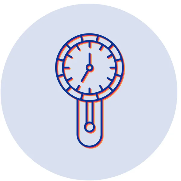 Vintage Horloge Icône Vectoriel Illustration — Image vectorielle