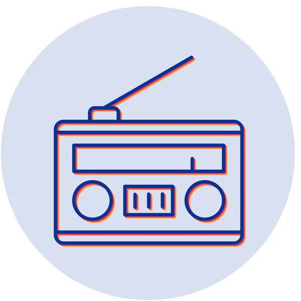 Διανυσματική Απεικόνιση Εικονιδίου Ραδιοφώνου — Διανυσματικό Αρχείο