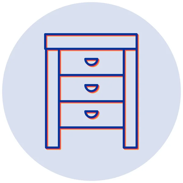 Skříňka Webová Ikona Jednoduchá Ilustrace — Stockový vektor