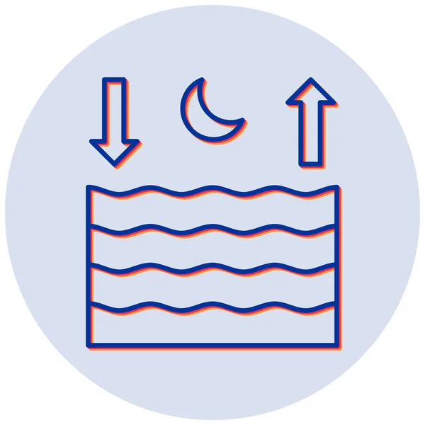 Tides图标的矢量说明 — 图库矢量图片