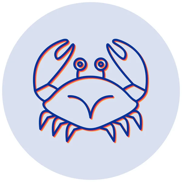 螃蟹矢量图标现代简单设计 — 图库矢量图片