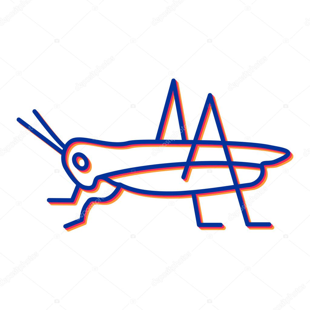 grasshoper icon, vector illustration simple design