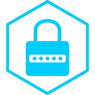 Kilit. Web simgesi basit illüstrasyon