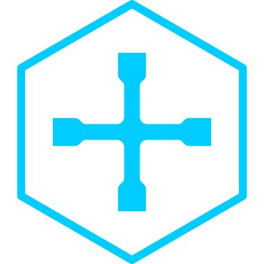 Bir çapraz simgenin vektör illüstrasyonu