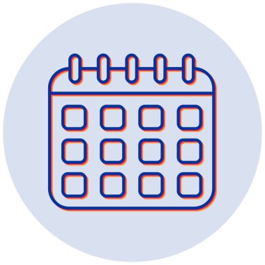 Takvim simgesi vektör illüstrasyonu