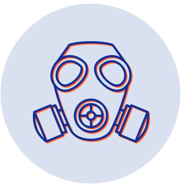 Gaz maskesi simgesi. vektör illüstrasyonu