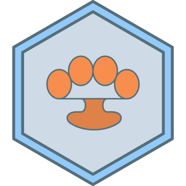 pirinç eklemsiz simge, vektör illüstrasyonu basit tasarım