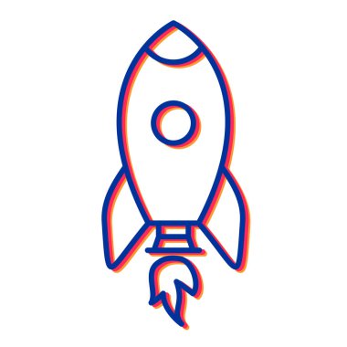 roket ikonu vektör illüstrasyonu