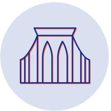 Brooklyn Köprüsü simgesinin vektör çizimi
