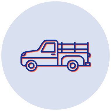 Çiftçi kamyonu. Web simgesi basit illüstrasyon