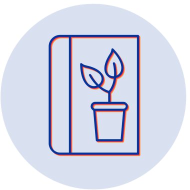 Bitkiler Kitabı simgesinin vektör illüstrasyonu