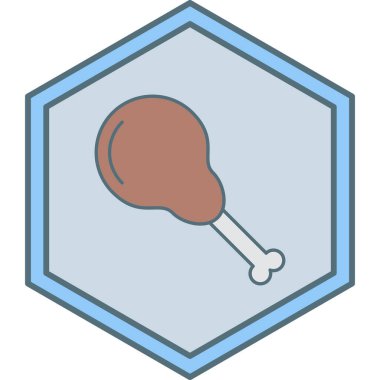 tavuk budu ikonu vektör illüstrasyonu