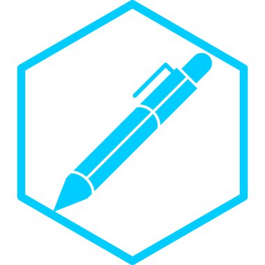 Kalem. Web simgesi basit illüstrasyon