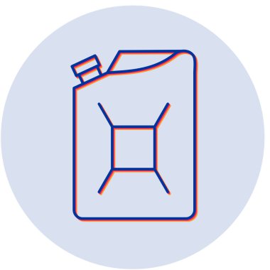 Benzin kutusu simgesi modada izole edilmiş arkaplan