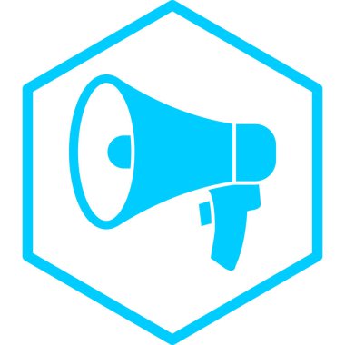 Megafon. Web simgesi basit illüstrasyon