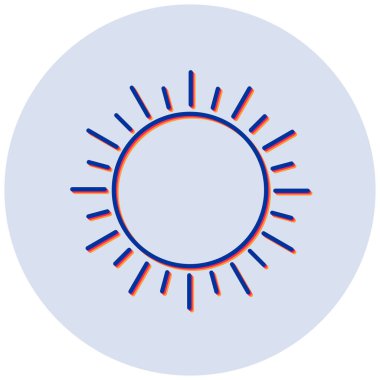 Güneş. Web simgesi basit illüstrasyon