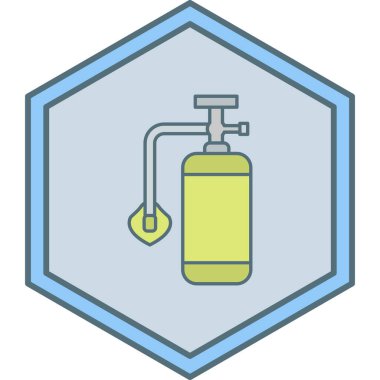 Bir yangın söndürücü simgesinin vektör çizimi