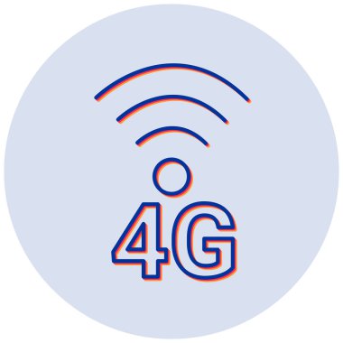 4g simgesinin vektör illüstrasyonu