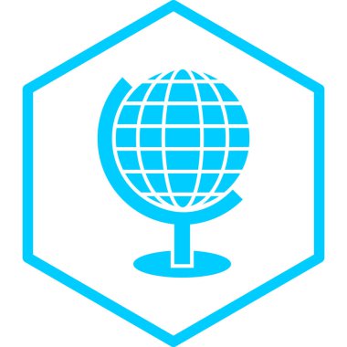 Küre. Web simgesi basit illüstrasyon