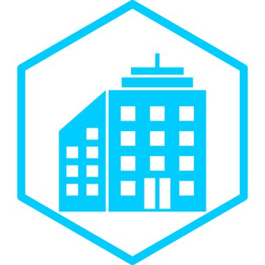 Bina. Web simgesi basit illüstrasyon