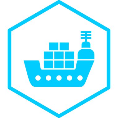 Gemi. Web simgesi basit illüstrasyon