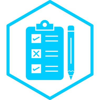 Kontrol listesi. Web simgesi basit illüstrasyon