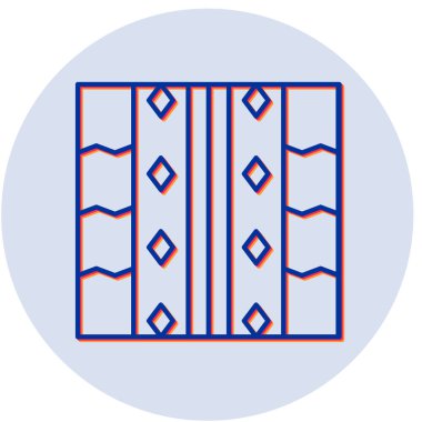 Desen kumaş simgesinin vektör illüstrasyonu