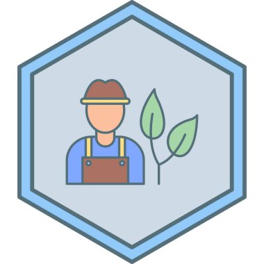 Bahçıvan simgesinin vektör illüstrasyonu