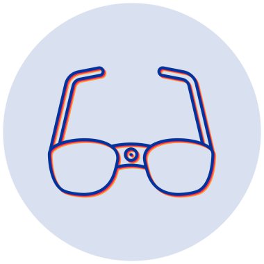 Akıllı gözlük. Web simgesi basit illüstrasyon