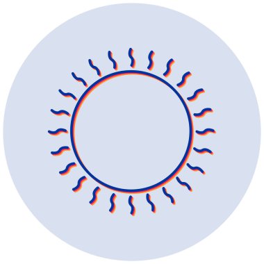Güneş. Web simgesi basit illüstrasyon