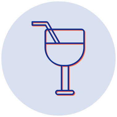 Kokteyl. Web simgesi basit tasarım